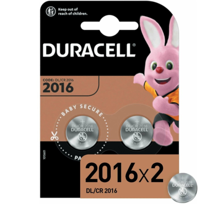 Батарейка DURACELL CR2016 литиевые бл./2шт. фото 1